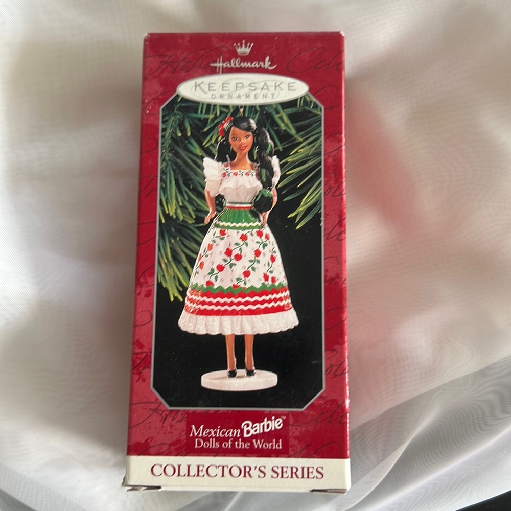 Vintage 1998 Mexican Barbie "Dolls of the World" Hallmark Ornament